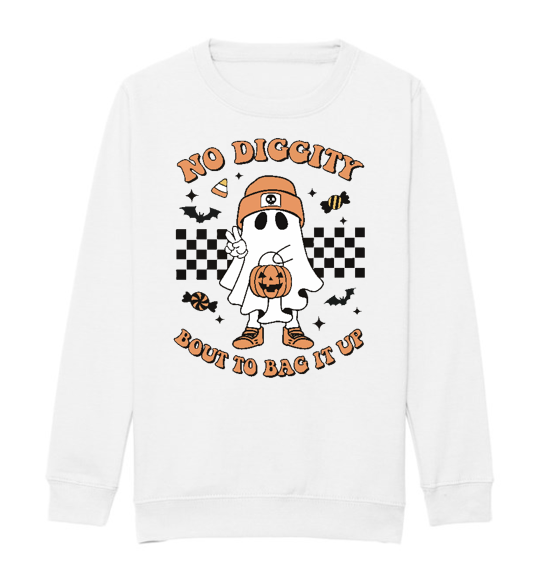 Kids NO DIGGITY BOUT TO BAG IT UP Sweatshirt