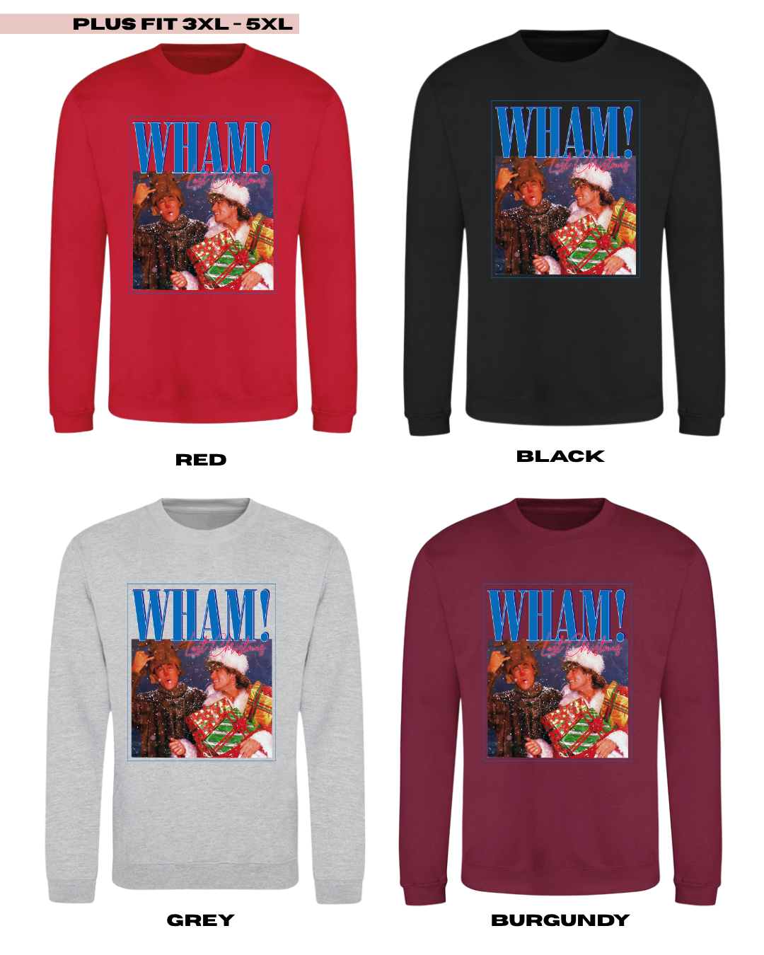 ADULTS Wham! Last Christmas Jumper - PLUS FIT