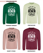 Load image into Gallery viewer, ADULTS Take Me To Lapland Woodland Christmas Jumper  - STANDARD FIT
