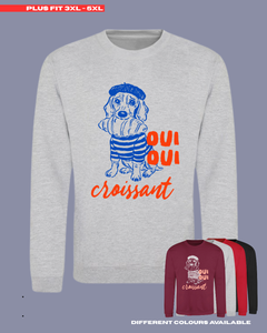 ADULTS Oui Oui Croissant Jumper - PLUS FIT