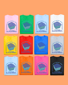 Kids BLUEBERRIES SUMMER FRUITS T Shirt