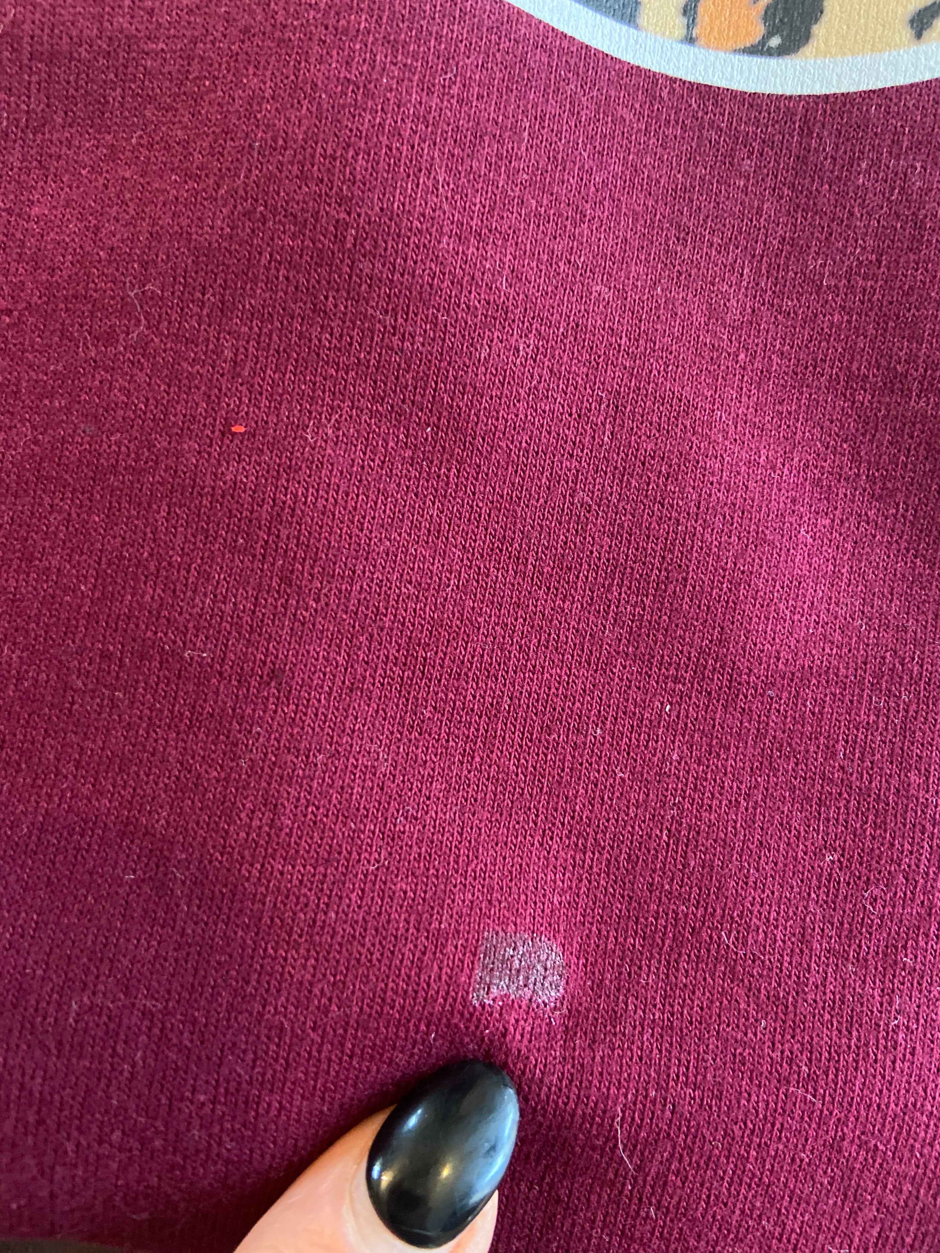 Burgundy Sweatshirt S - tiny flaw