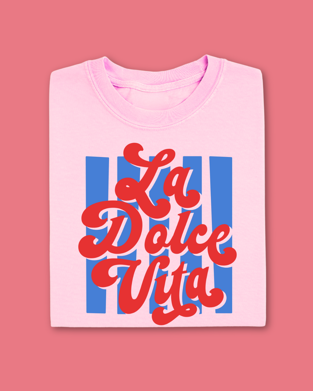 ADULTS LA DOLCE VITA STRIPED SUMMER TSHIRT