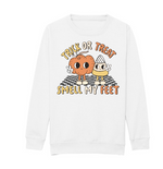 Load image into Gallery viewer, Kids TRICK OR TREAT SMELL MY FEET Sweatshirt
