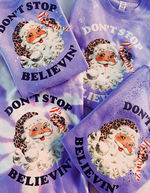 Load image into Gallery viewer, Adults READY MADE Don’t Stop Belivin’ Sweatshirt in LAVENDER
