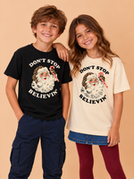 Load image into Gallery viewer, KIDS Don't Stop Believin' Christmas TShirt - Standard Fit
