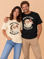 Load image into Gallery viewer, ADULTS Don't Stop Believin' Christmas TShirt  - STANDARD FIT
