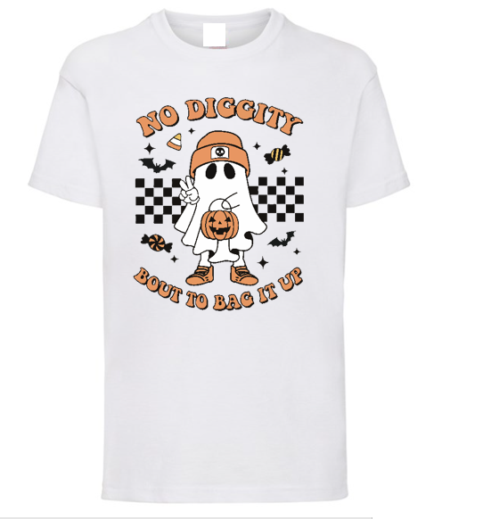 Adults NO DIGGITY BOUT TO BAG IT UP T Shirt