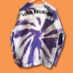 Load image into Gallery viewer, Adults LAVENDER Don’t Stop Believing Sweatshirt
