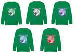 Load image into Gallery viewer, Kids BRIGHT GREEN Santa World Tour Sweatshirt
