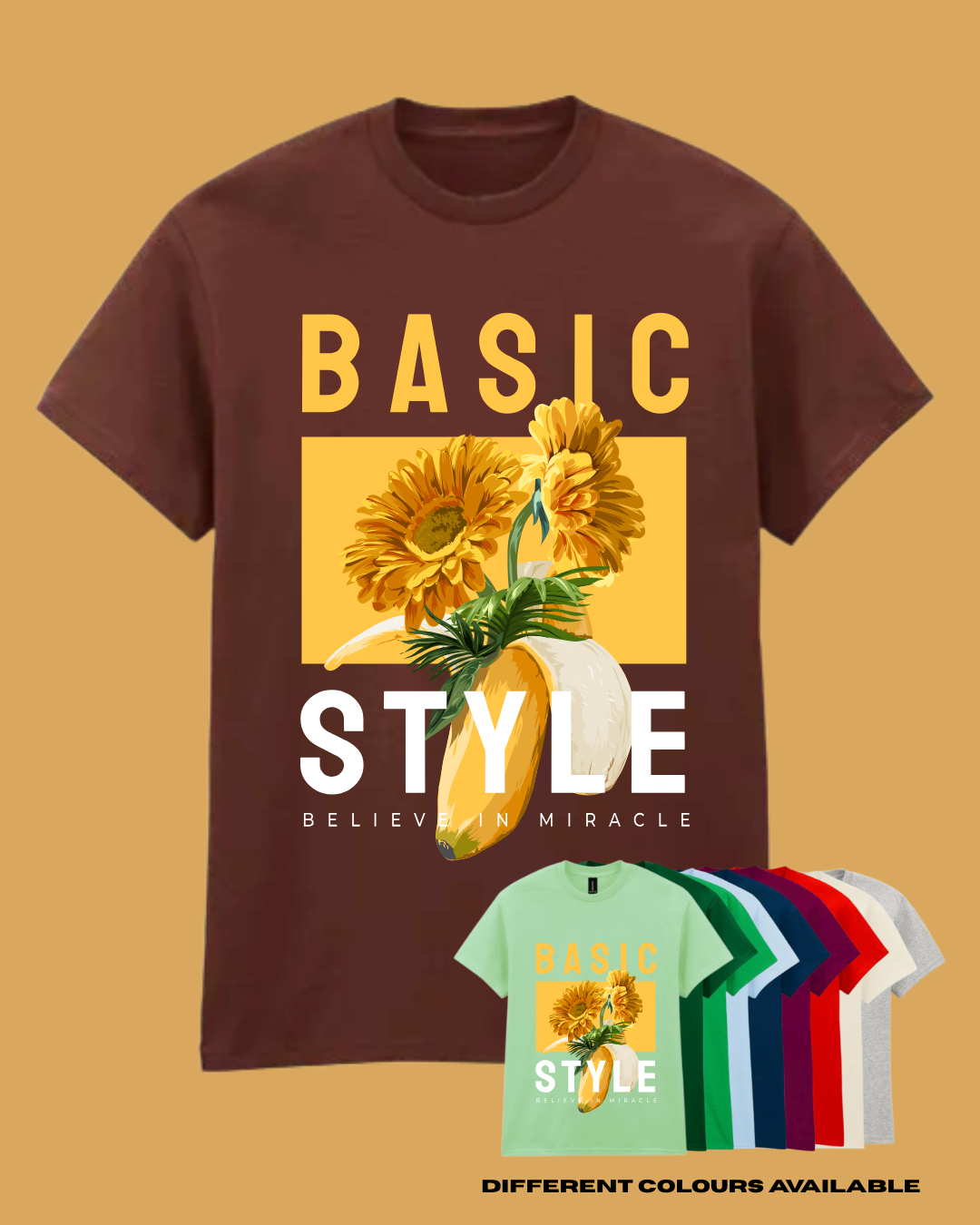 Adults BASIC STYLE Floral Graphic TShirt