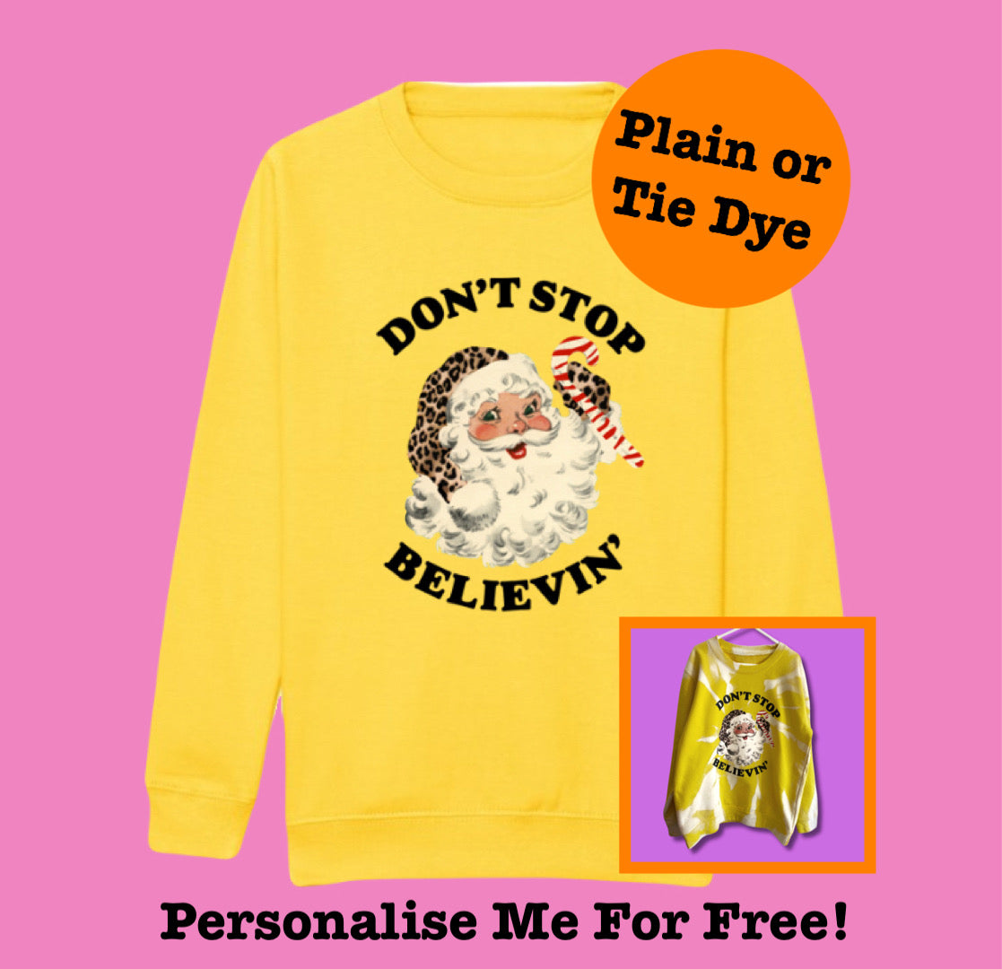 Kids YELLOW Don’t Stop Believing Sweatshirt