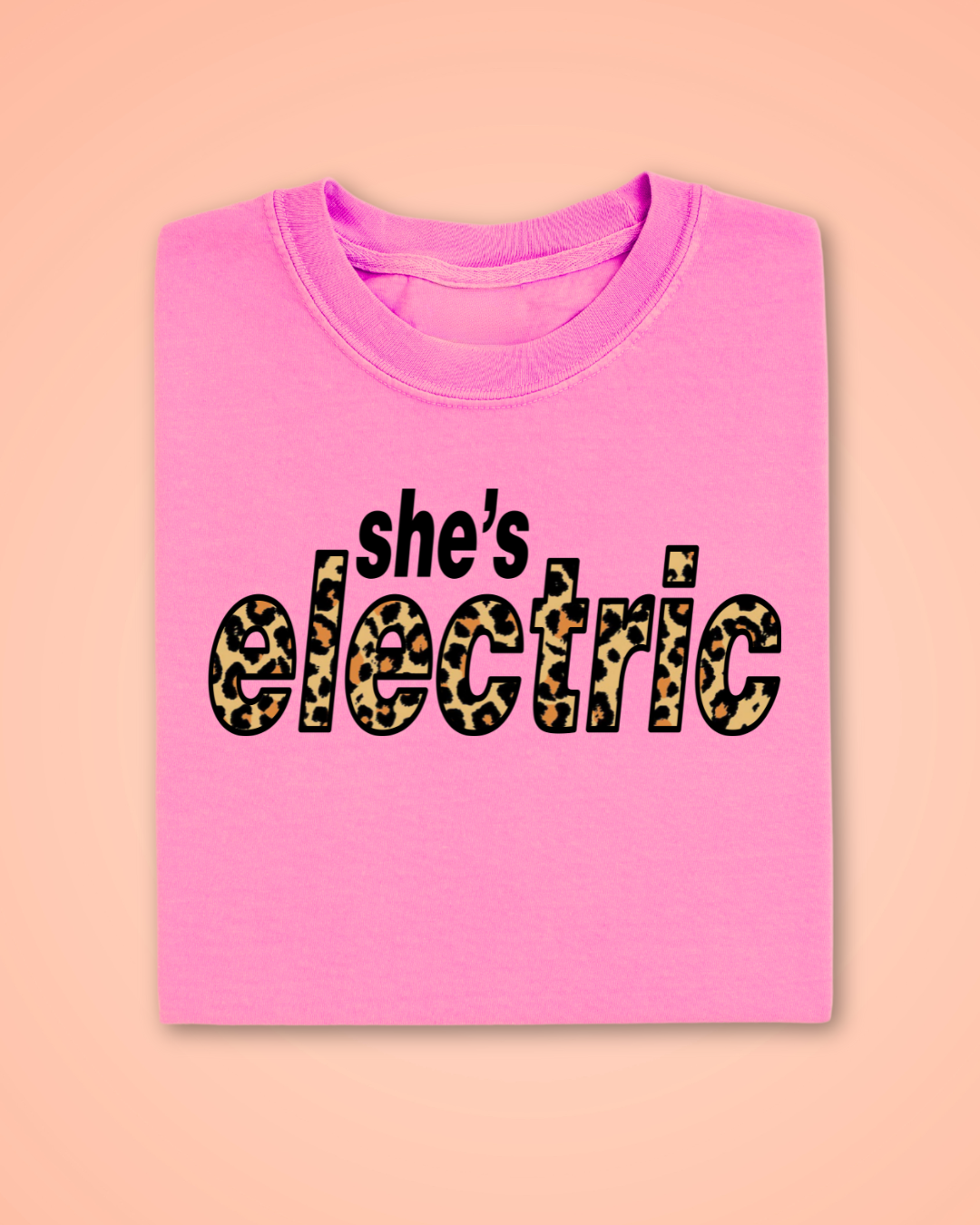 OASIS TRIBUTE INSPIRED BY TSHIRT SHES ELECTRIC LEOPARD PRINT