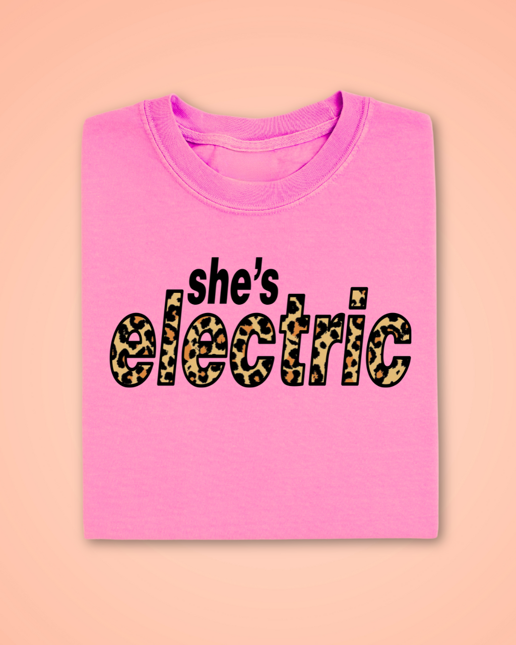 OASIS TRIBUTE INSPIRED BY TSHIRT SHES ELECTRIC LEOPARD PRINT
