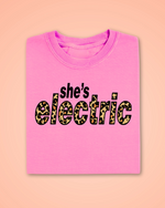 Load image into Gallery viewer, OASIS TRIBUTE INSPIRED BY TSHIRT SHES ELECTRIC LEOPARD PRINT
