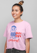 Load image into Gallery viewer, ADULTS Oui Oui Croissant TShirt  - STANDARD FIT
