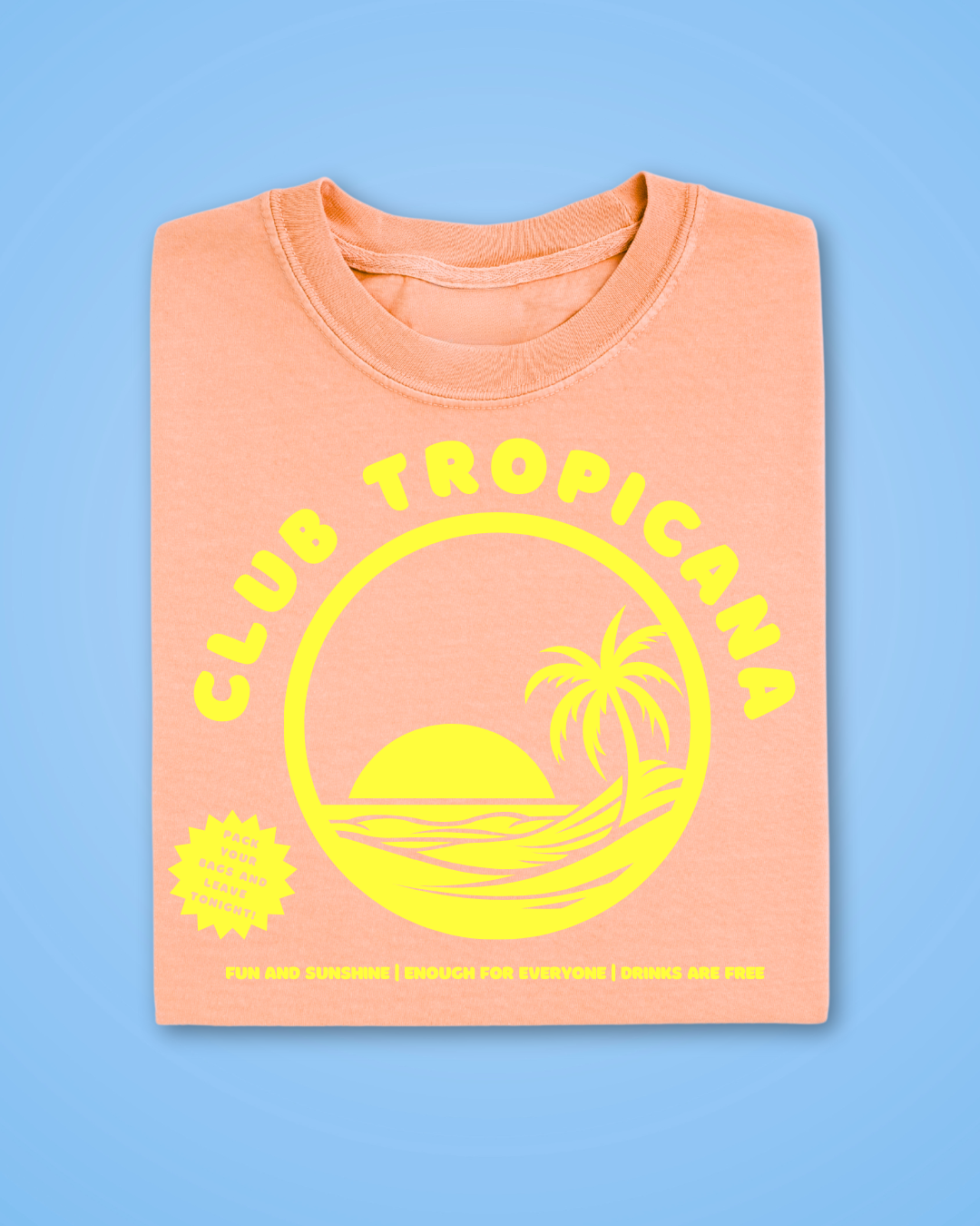 WOMENS CLUB TROPICANA RETRO GRAPHIC SUMMERT T SHIRT