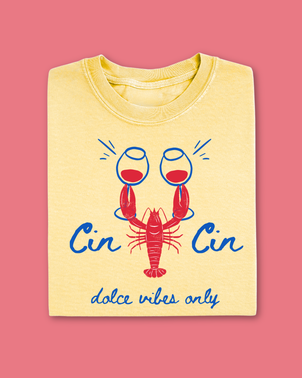 adults cin cin lobster summer tshirt