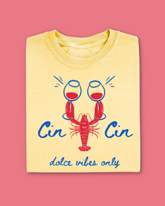 adults cin cin lobster summer tshirt