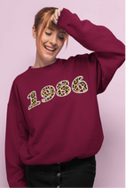 Load image into Gallery viewer, Custom Birth Year Sweatshirt for adults, personalised retro birthday gift

Retro birthday jumper personalised with birth year, adult sizes

Made in the 1980s personalised birthday sweatshirt
