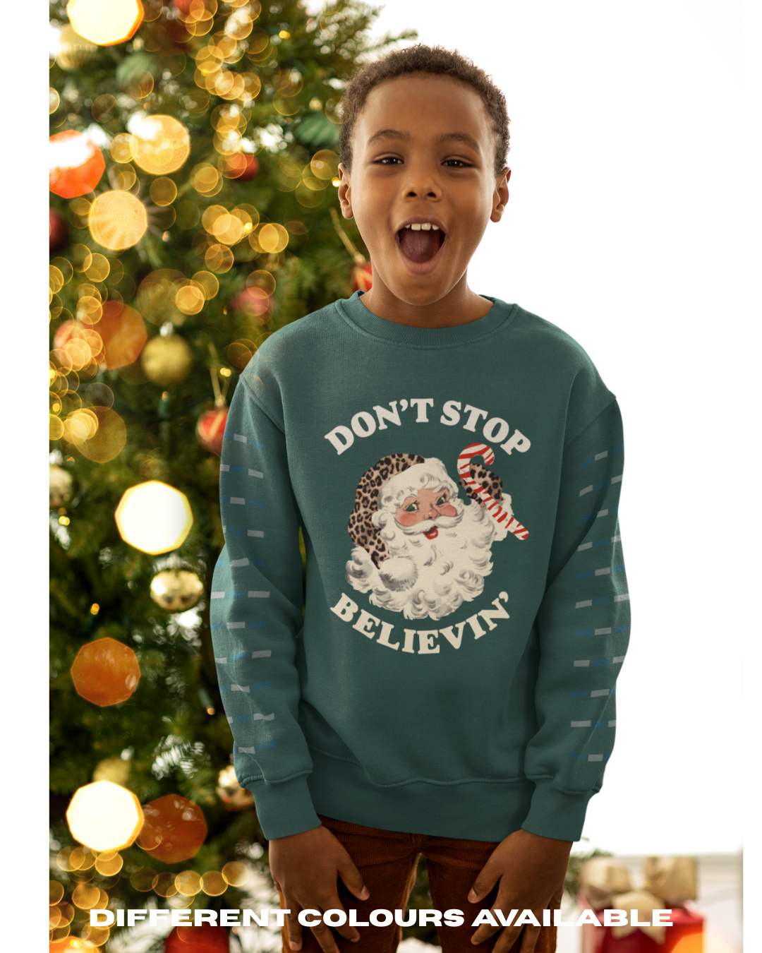 KIDS Don't Stop Believin' Christmas Jumper - STANDARD FIT