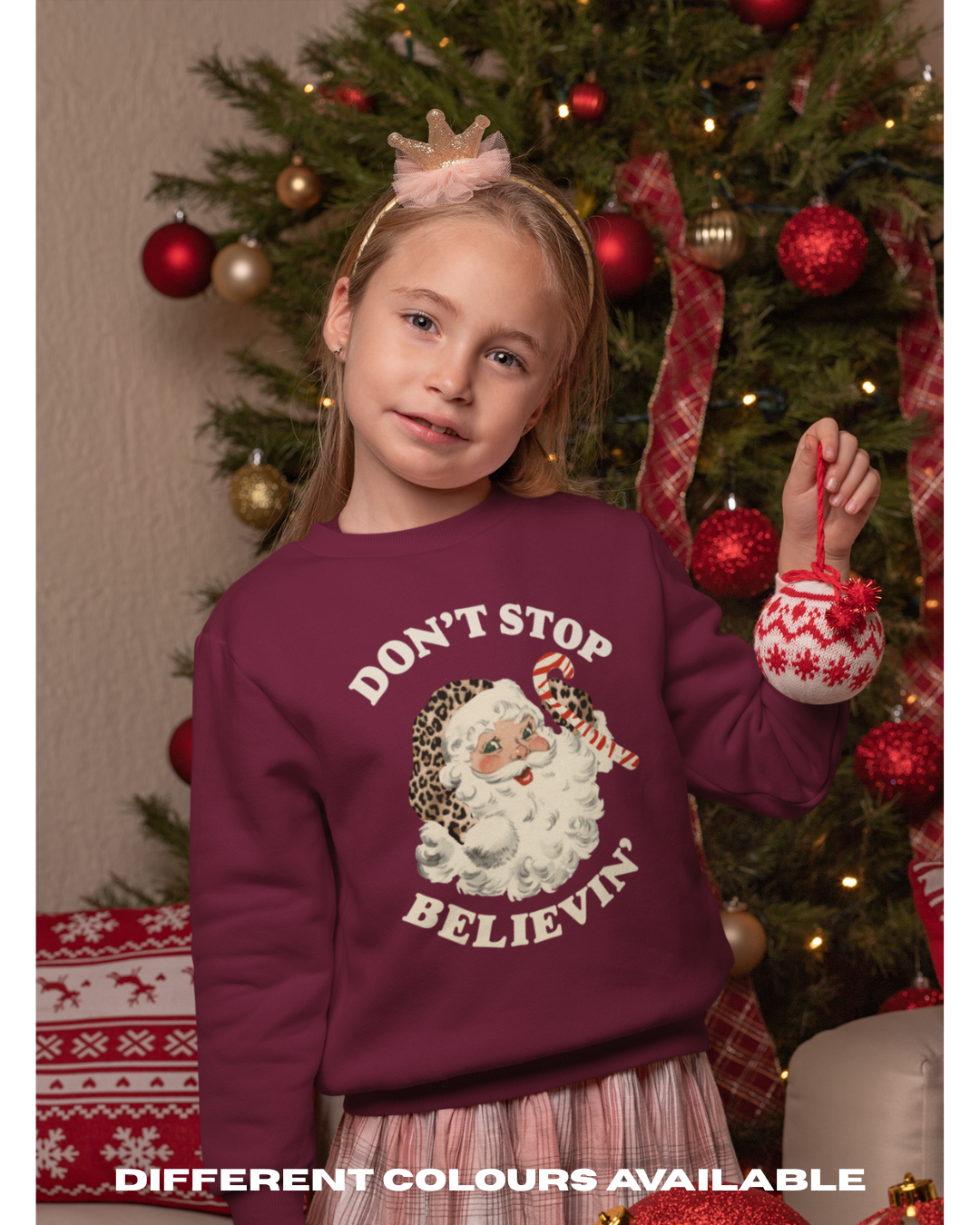 KIDS Don't Stop Believin' Christmas Jumper - STANDARD FIT