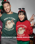 Load image into Gallery viewer, ADULTS Don&#39;t Stop Believin&#39; Christmas Jumper  - STANDARD FIT
