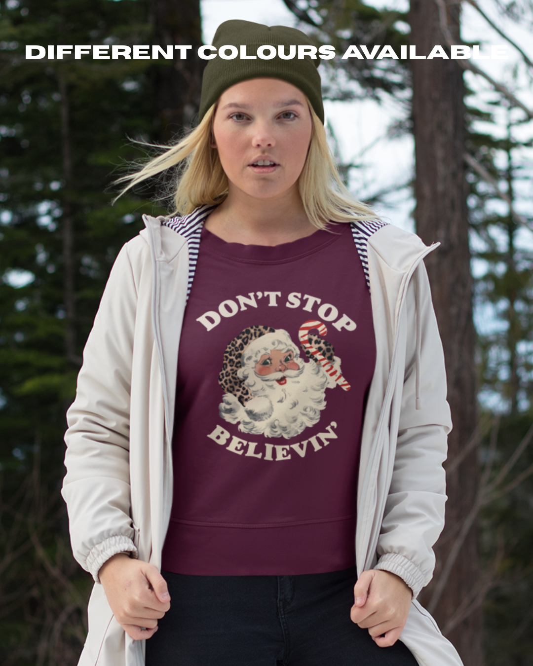 ADULTS Don't Stop Believin' Christmas Jumper  - BOXY FIT