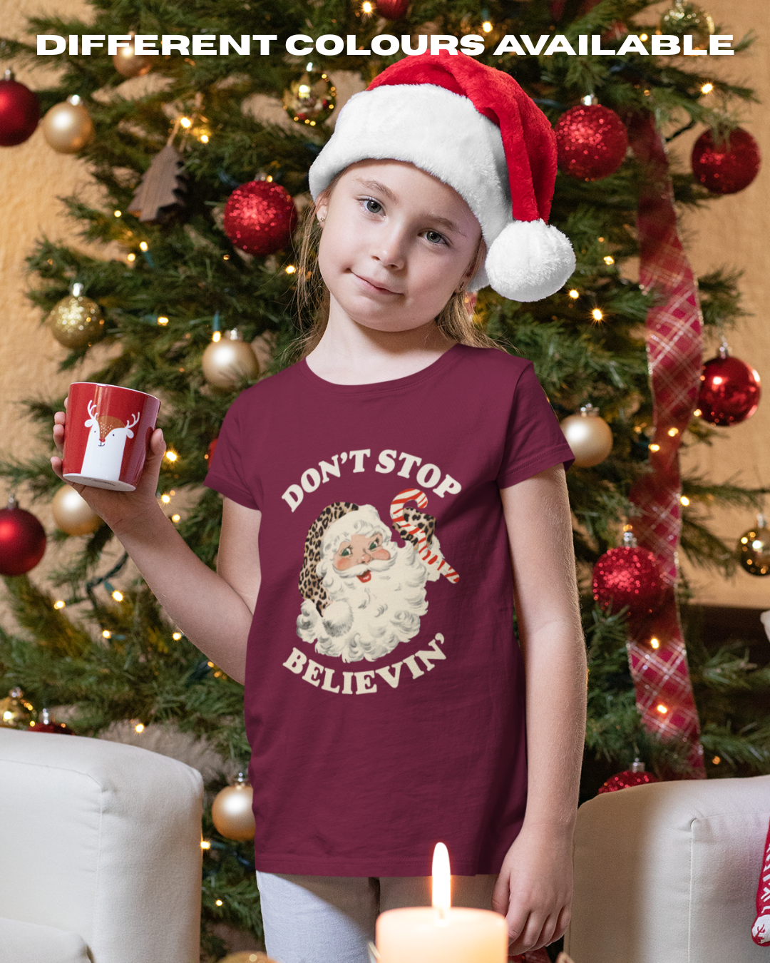 KIDS Don't Stop Believin' Christmas TShirt - Standard Fit