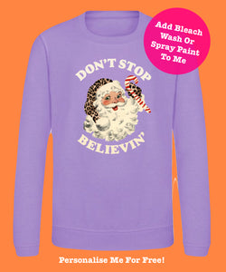 Kids LAVENDER Don’t Stop Believin’ Sweatshirt
