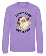 Load image into Gallery viewer, Adults LAVENDER Don’t Stop Believin’ Sweatshirt
