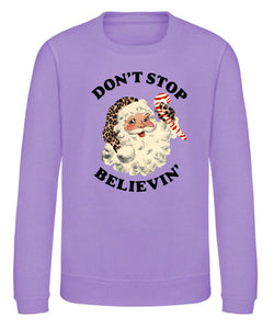 Adults LAVENDER Don’t Stop Believin’ Sweatshirt