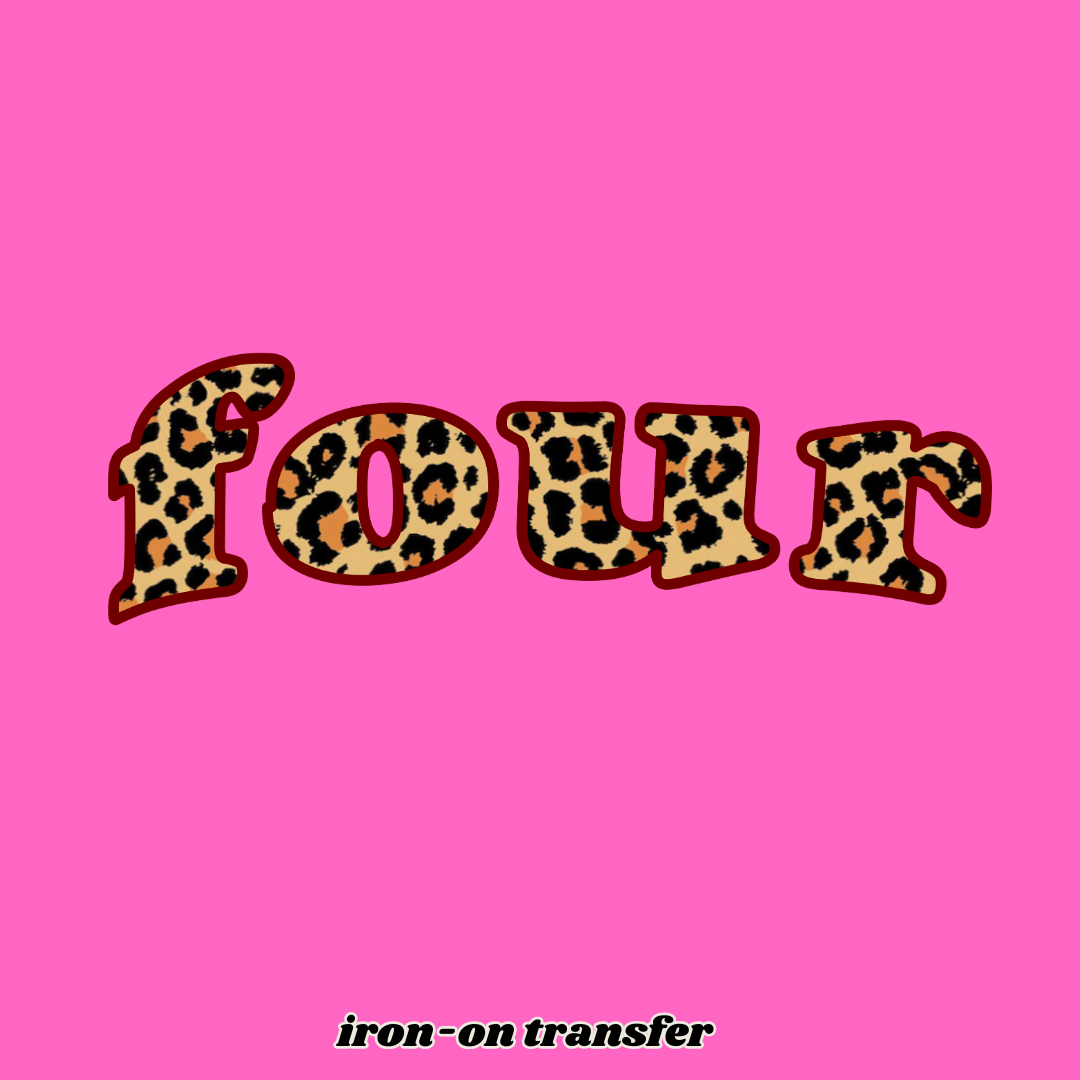 Iron-On Birthday Transfer FOUR
