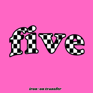 Iron-On Birthday Transfer FIVE