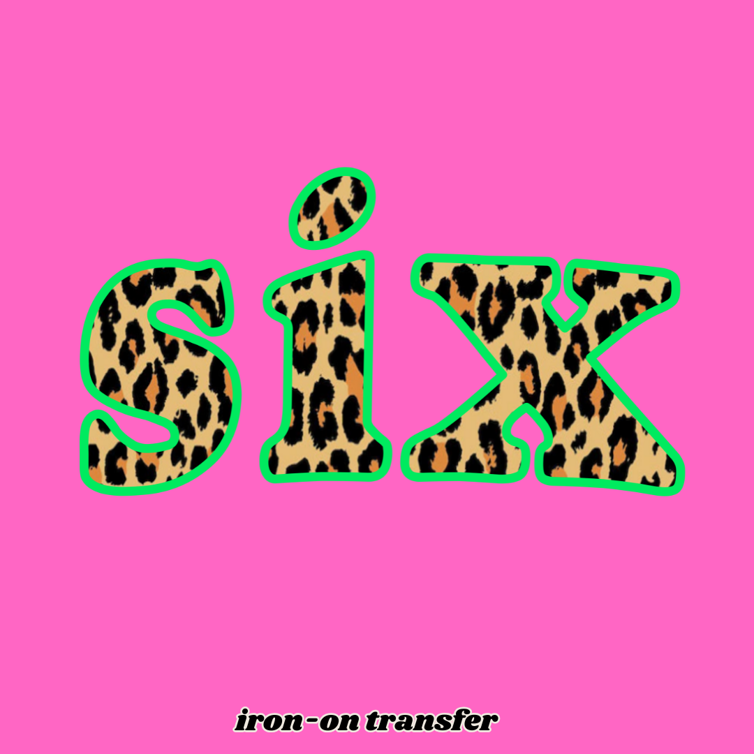 Iron-On Birthday Transfer SIX