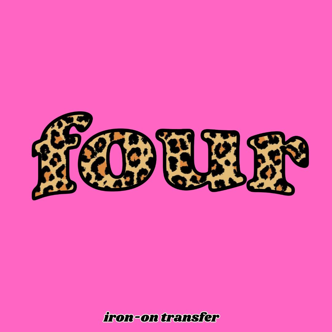 Iron-On Birthday Transfer FOUR