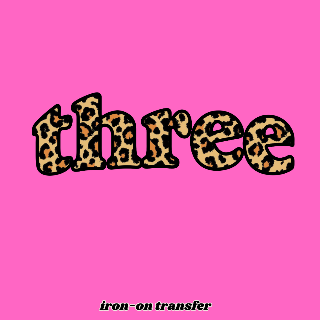 Iron-On Birthday Transfer THREE