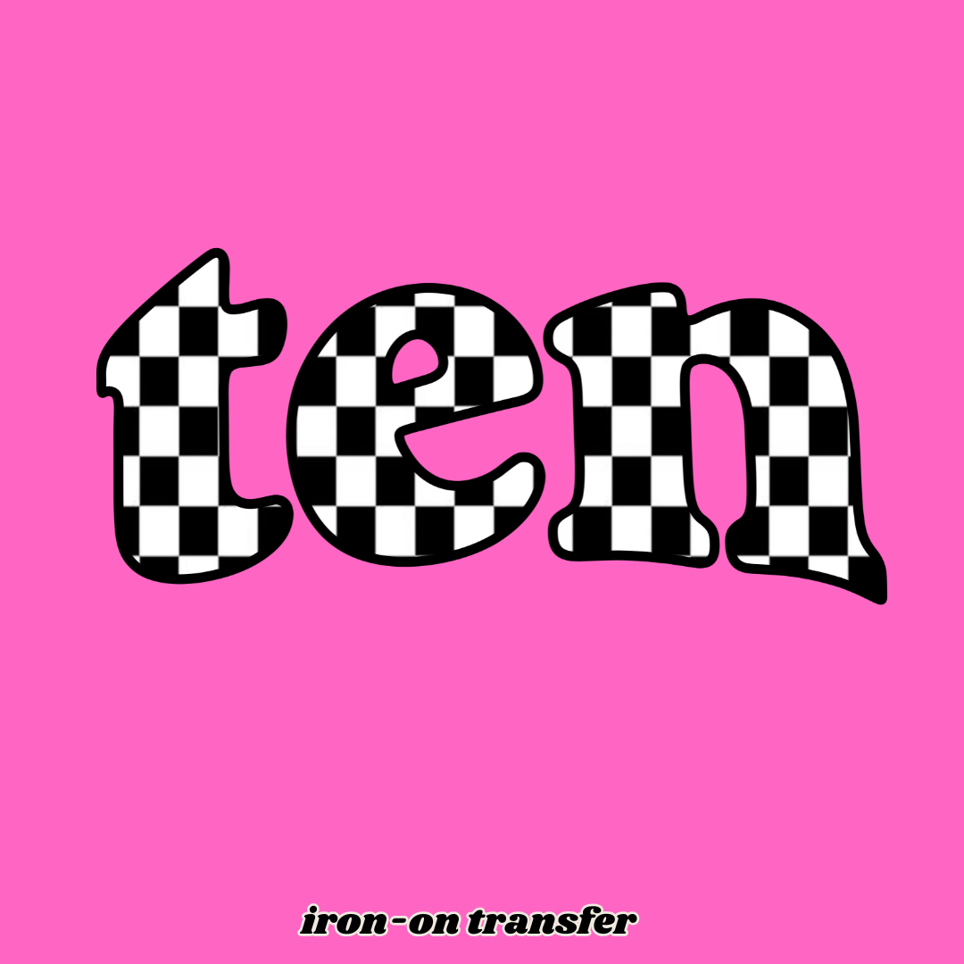Iron-On Birthday Transfer TEN