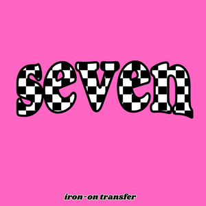 Iron-On Birthday Transfer SEVEN