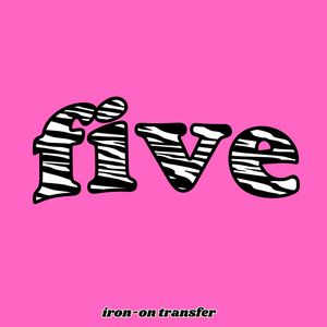 Iron-On Birthday Transfer FIVE