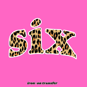Iron-On Birthday Transfer SIX