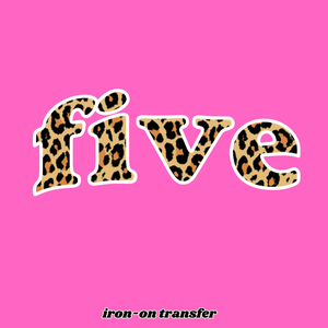 Iron-On Birthday Transfer FIVE
