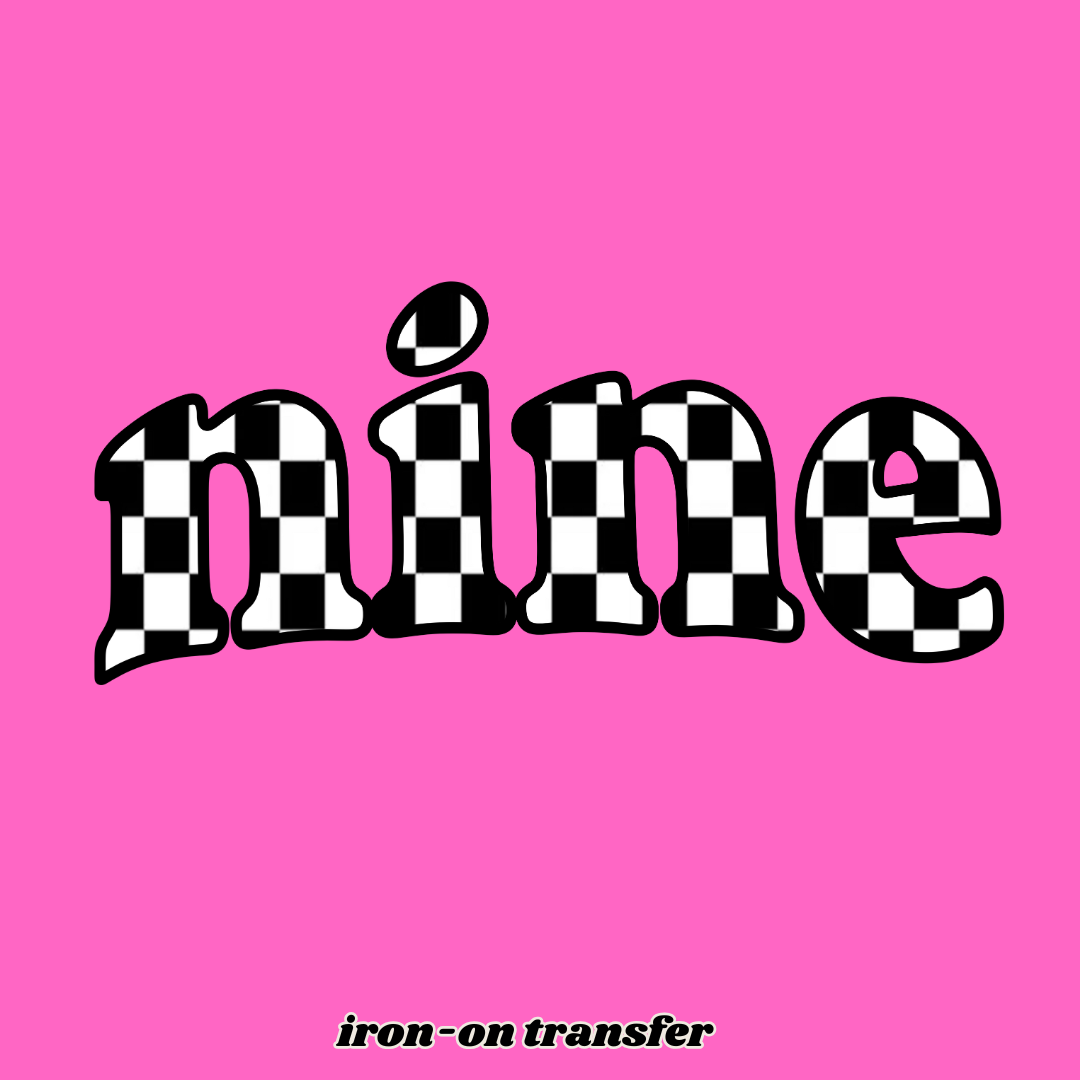 Iron-On Birthday Transfer NINE