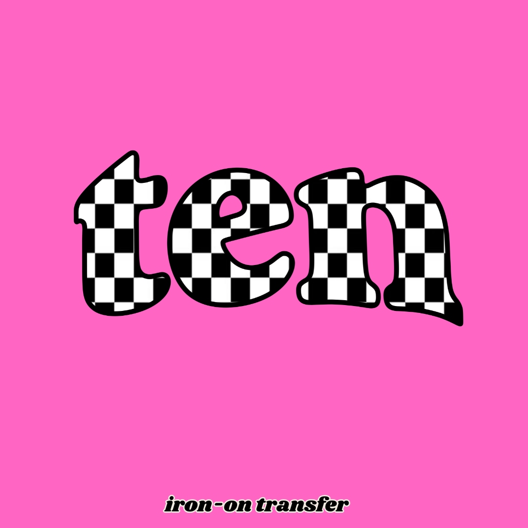Iron-On Birthday Transfer TEN