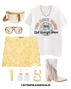 Adults TOO MUCH PANIC NOT ENOUGH DISCO T Shirt / Tank